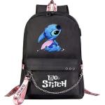 Lilo Stitch USB Rucksack Schultasche Laptop Rucksack Damen Herren Rucksack Reise Daypacks Kettenrucksack Mochilas