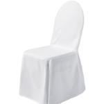 Weiße Stuhlhussen aus Polyester 32 Teile 