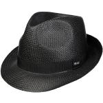 Schwarze Sommerhüte aus Stroh für Damen Größe L 