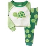 Langärmelige Kinderpyjamas & Kinderschlafanzüge Tiere aus Baumwolle für Babys 2 Teile 