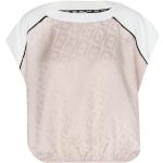 Rosa Liu Jo U-Boot-Ausschnitt T-Shirts aus Elastan für Damen Größe S 
