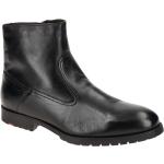Schwarze Business Lloyd Blockabsatz Business-Schuhe Reißverschluss aus Glattleder mit herausnehmbarem Fußbett für Herren mit Absatzhöhe 5cm bis 7cm 