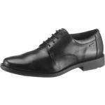 Schwarze Business Gore Tex Derby Schuhe Schnürung aus Glattleder atmungsaktiv für Herren 