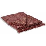 Rote Paisley Loberon Tagesdecken & Bettüberwürfe aus Wolle 