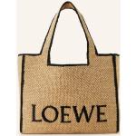 Hellbraune Loewe Shopper  aus Leder für Damen 