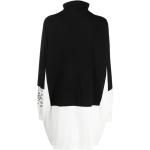 Reduzierte Schwarze Langärmelige Maison Margiela Mm6 Stehkragen Winterkleider aus Elastan für Damen Größe M 