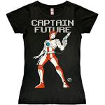 Logoshirt® Wizard of Science I Captain Future I T-Shirt Print I Damen I kurzärmlig I schwarz I Lizenziertes Originaldesign e I Größe L