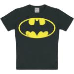 Schwarze Print Kurzärmelige Logoshirt Superman Kinder-T-Shirts aus Baumwolle für Jungen Größe 116 