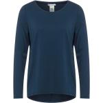 Marineblaue Langärmelige Street One Rundhals-Auschnitt Longshirts aus Polyester für Damen Größe S 