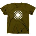 Lost Dharma Initiative Logo T-Shirt, Oliv, XL