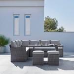 Hellgraue Moderne Garten Lounge Sofas aus Stahl 