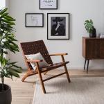 Reduzierte Braune Wohnzimmermöbel aus Massivholz 