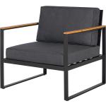 Graue Lounge Sessel aus Massivholz 