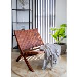 Braune Norrwood Lounge Sessel aus Massivholz 