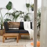 Braune Butlers Lounge Sessel aus Massivholz 