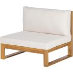 Beige Lounge Sessel aus Akazie 