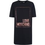 Reduzierte Schwarze Kurzärmelige MOSCHINO Love Moschino Knielange Kleider mit Ärmel aus Elastan für Damen Größe XS 