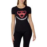 Schwarze MOSCHINO Love Moschino T-Shirts aus Baumwolle für Damen Größe S 