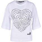 Weiße MOSCHINO Love Moschino T-Shirts aus Baumwolle für Damen Größe L 