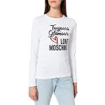 Weiße Langärmelige MOSCHINO Love Moschino Longsleeves & Langarmshirts aus Jersey für Damen Größe S 