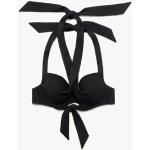 Schwarze Bikini Tops aus Elastan in 70G für Damen Größe XS 