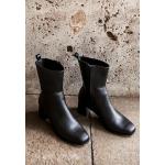 Schwarze Elegante Nachhaltige Blockabsatz High-Heel Stiefeletten Reißverschluss wasserabweisend für Damen Größe 40 