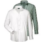 Grüne Karierte Klassische Luis Steindl Button Down Hemden aus Baumwolle für Herren Größe 3 XL Große Größen 