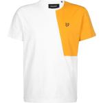 Lyle and Scott Cut and Sew Herren T-Shirt weiß / orange Gr. S