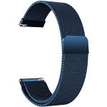 LYYLTX Edelstahl Mesh Uhrenarmband Metall Ersatz Armband Magnetverschluss Smartwatch Schnellverschluss Watch Uhren Ersatzband Für Damen Herren 14mm 16mm18mm 20mm 22mm 24mm (20mm,Blue)