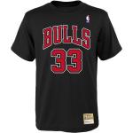 Schwarze Mitchell & Ness NBA T-Shirts Chicago aus Baumwolle für Herren Größe XL 
