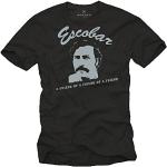 Mafia T-Shirt für Herren Pablo Escobar schwarz Größe XXXXL