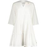 Weiße Casual Maloja V-Ausschnitt Sommerkleider aus Spitze für Damen Größe M 