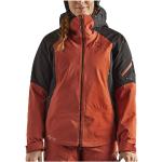 Rote Wasserdichte Winddichte Maloja Snowboardjacken aus Polyester mit Kapuze für Damen Größe XS 