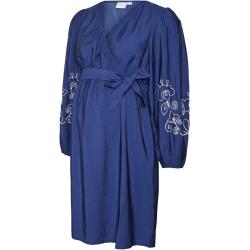 MAMALICIOUS Damen Kleid 'Nanaz Tess' dunkelblau / naturweiß, Größe XL, 15911789
