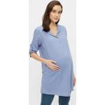 Reduzierte Blaue 3/4-ärmelige MAMA LICIOUS Blusen für Schwangere für Damen Größe S 