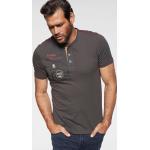 Graue Man's World Henley Shirts aus Baumwolle für Herren Größe 5 XL 