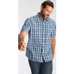 Blaue Klassische Kurzärmelige Man's World Kurzarmhemden für Herren Größe 4 XL Große Größen 