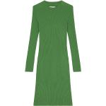 Reduzierte Grüne Langärmelige Wadenlange | Midi Nachhaltige Frühlingskleider aus Wolle für Damen Größe XXL 