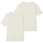 Beige Klassische Kurzärmelige Marc O'Polo Bio Kurzarm Unterhemden aus Baumwolle für Damen Größe XL 