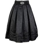 MarJo Damen Trachtenrock mit Gürtel Paisley Muster schwarz, SCHWARZ, 34