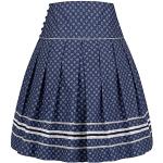Blaue MarJo Trachtenröcke aus Baumwolle für Damen Größe XS 