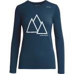 Reduzierte Blaue Langärmelige Martini Sportswear Nachhaltige Damenfunktionsshirts Größe L 