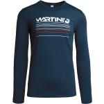 Reduzierte Blaue Langärmelige Martini Sportswear Herrenfunktionsshirts Größe S 