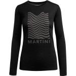 Reduzierte Schwarze Langärmelige Martini Sportswear Longsleeves & Langarmshirts für Damen Größe L 