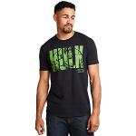 Marvel Herren Hulk Text T Shirt, Schwarz (Black Blk), L EU