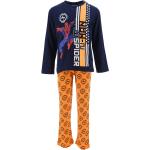 Marineblaue Spiderman Kinderpyjamas & Kinderschlafanzüge aus Baumwolle 