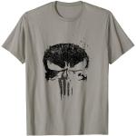 Marvel The Punisher Black Ink Splatter Skull Logo T-Shirt