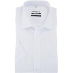 Weiße Business Kurzärmelige Marvelis Nachhaltige Kurzarmhemden aus Popeline 