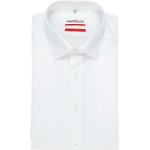 Weiße Business Kurzärmelige Marvelis Nachhaltige Slim Fit Hemden aus Baumwolle 