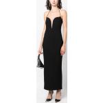 Schwarze Ärmellose Givenchy Maxi V-Ausschnitt Abendkleider & festliche Kleider aus Elastan für Damen Größe S 